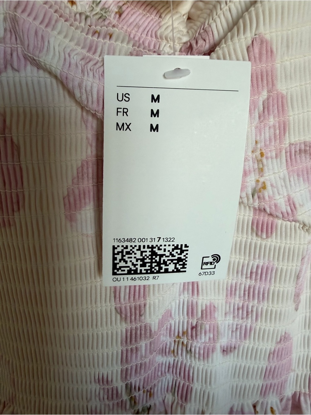 H&M Light Pink Floral Smocked Midi Dress - Picture 10 of 10